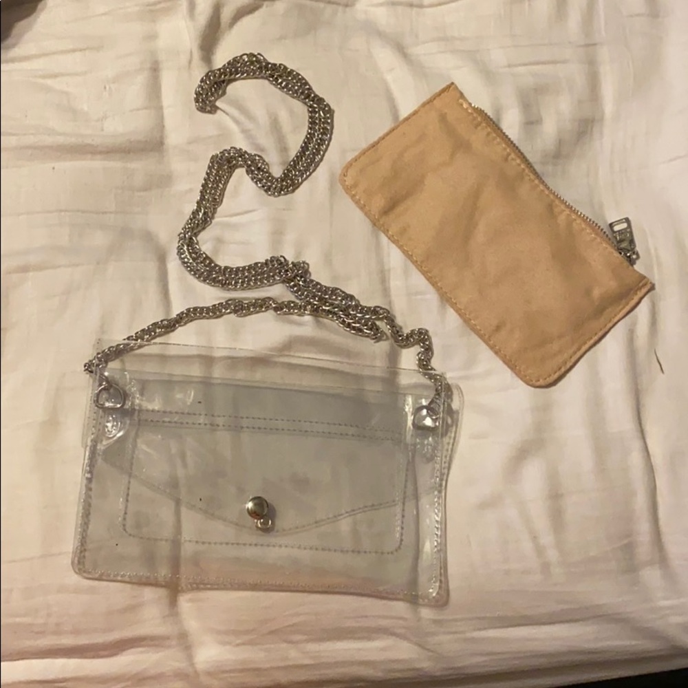 Steve Madden PVC clear clutch